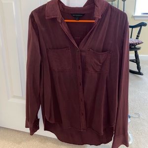 Maroon Rock & Republic Button-up Shirt